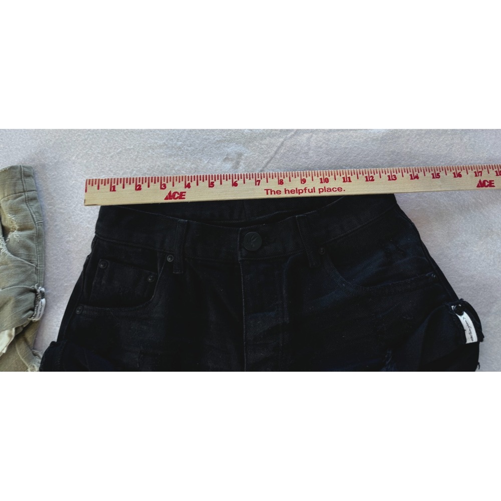 2 pair One Teaspoon Shorts Sm 27 Denim Distressed Bandits Sailor Cut Off *READ* - Picture 6 of 16